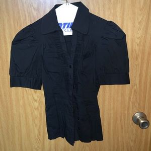 bebe short sleeve blouse